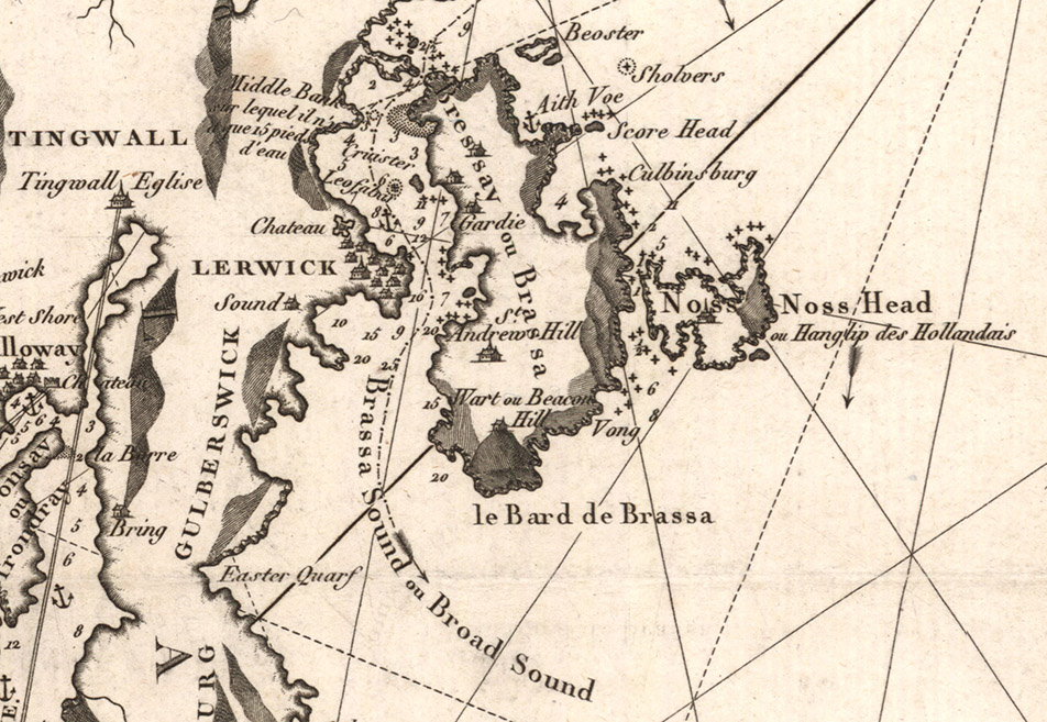 Depot Generale de la Marine, 'Carte des Iles Shetland', 1806
