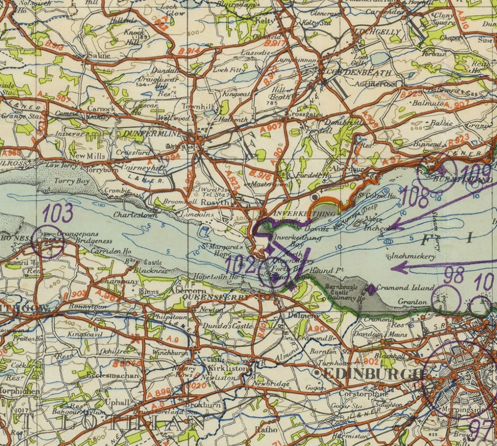 German Army, Landing Beaches, overprinted on OS Quarter-inch mapping, 1940