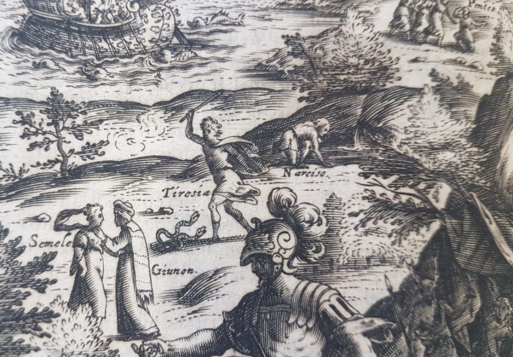 Ovid. Le Metamorfosi de Ouidio. In Vin: Presso Bern Giunti, 1584. (Shelfmark: Nha.G158)