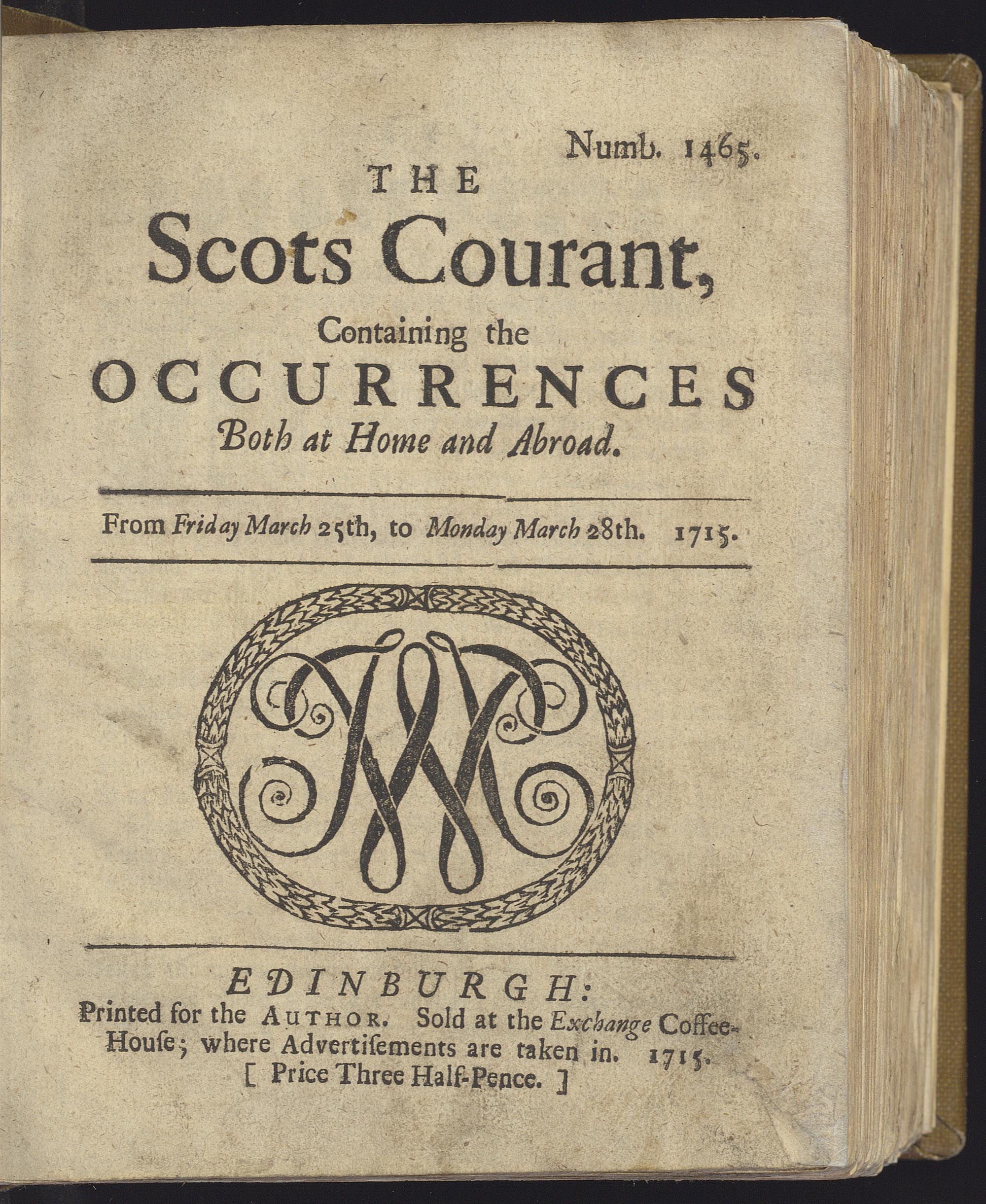 Scots Courant as news-book